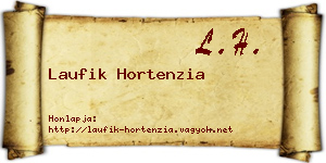 Laufik Hortenzia névjegykártya
